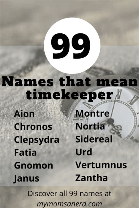 names that mean timekeeper